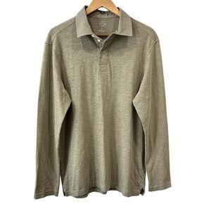 T&B Long Sleeve Polo Shirt Olive Green Men’s Size Medium